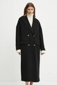 Вовняне пальто Elisabetta Franchi CP55D46E2 чорний AW24