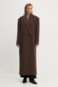 Μάλλινο παλτό Herskind Drew 5381816 καφέ AW24