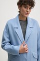 United Colors of Benetton palton de lana albastru 28F7DN06B