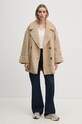 United Colors of Benetton płaszcz 2JCHDN06D beżowy AW24