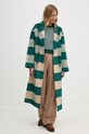 United Colors of Benetton palton din lana 2V4MDN065 turcoaz AW24