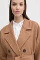 Dkny płaszcz wełniany brązowy DLEMWS16