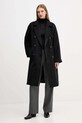 Volnen plašč Dkny DLEMWS16 črna AW25