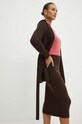 Одежда Шерстяной кардиган Max Mara Leisure 2426316028600 коричневый
