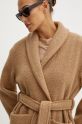 Шерстяное пальто Max Mara Leisure 2426906018600 коричневый