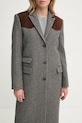 The Kooples płaszcz FMAN29002K szary
