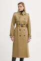 Odzież The Kooples trencz bawełniany FTRE29002K zielony