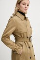 The Kooples trencz bawełniany zielony FTRE29002K