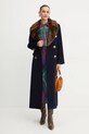 Вовняне пальто Luisa Spagnoli 541564 темно-синій AW24