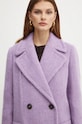Weekend Max Mara palton de lana violet 2425016032600