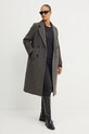 Вовняне пальто Weekend Max Mara 2425016042600 сірий AW24