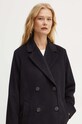 Weekend Max Mara płaszcz wełniany czarny 2425016052600