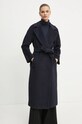 Vuneni kaput Weekend Max Mara vuna mornarsko plava 2425016102600