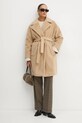 Weekend Max Mara płaszcz wełniany 2425016122600 beżowy AW24