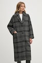 Vlněný kabát United Colors of Benetton nezateplené šedá 22WZDN07A