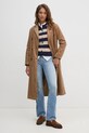 United Colors of Benetton palton din velur maro 2HKTDN06L