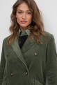 United Colors of Benetton palton din velur 2HKTDN06L verde NC24