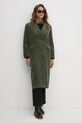 United Colors of Benetton palton din velur verde 2HKTDN06L