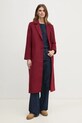 Pepe Jeans palton de lana BRENDA PL402479 burgundia AW24