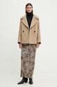 Вовняне пальто IRO WP137HELIA бежевий AW24