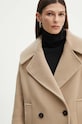 Вълнено палто IRO бежов WP137HELIA
