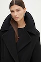 IRO palton de lana negru WP137HELIA