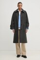 Vlněný kabát Barbour Veronica Wool Car Coat LWO0238 šedá AW24