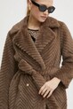 Marciano Guess płaszcz CLAIRE brązowy 4BGL33.7206A
