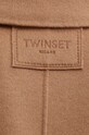 Вовняне пальто Twinset 242TP2062 коричневий