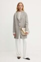 Μάλλινο παλτό Twinset 242TP2050 γκρί AW24