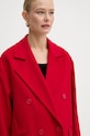 Volnen plašč Twinset rdeča 242TT2203