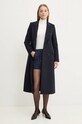 Шерстяное пальто Twinset 242TT2201 тёмно-синий AW24