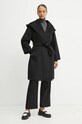 Twinset palton din lână negru 242TT2520