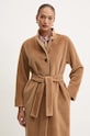Μάλλινο παλτό Marella καφέ 2423016112200
