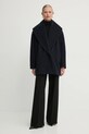 Шерстяное пальто Marella 2423086072200 тёмно-синий AW24