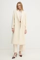 Lacoste płaszcz wełniany beżowy BF3527