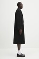 Μάλλινο παλτό Lacoste μαύρο BF3527
