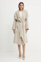 Μάλλινο παλτό Ivy Oak IO111048 μπεζ AW24