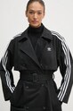 Kabát adidas Originals Tcoat Twill černá IZ0381