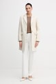 Μάλλινο παλτό Sisley 2JJYLN04N μπεζ AW25