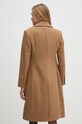 Ρούχα Μάλλινο παλτό Sisley 2JJYLN04Z καφέ