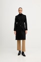 Μάλλινο παλτό Sisley 2JJYLN04Z μαύρο NC25