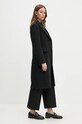 Sisley płaszcz wełniany czarny 2JJYLN04Z