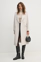 Sisley płaszcz wełniany 2A8GLN04Q beżowy AW24