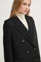 Sisley palton de lana negru 2A8GLN04Q