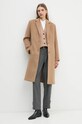 Шерстяное пальто Calvin Klein K20K207701 коричневый AW24