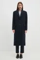 Шерстяное пальто Calvin Klein без капюшона тёмно-синий K20K207710