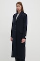 Calvin Klein płaszcz wełniany granatowy K20K207710