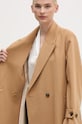 Vlněný kabát Tommy Hilfiger WW0WW43602 béžová