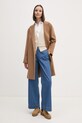 Шерстяное пальто Tommy Hilfiger WW0WW43603 коричневый NC24